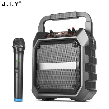 Най-новият преносим квадратен танц аудио система с висока мощност, уличен Bluetooth-високоговорител, Портативен домашен микрофон за пеене K Song, безжичен микрофон