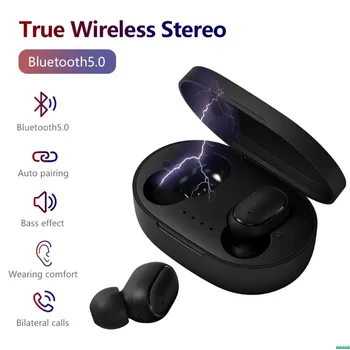 Оригинална слушалка A6S TWS Безжични слушалки Bluetooth Слушалки Sport Стерео Fone Bluetooth Слушалки за Xiaomi Huawei iPhone