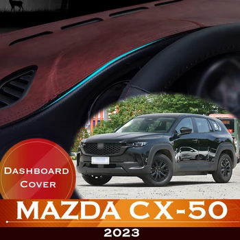 За Mazda CX-50 CX50 CX 50 2023 Таблото на Автомобила, Избегающая Осветление, Тампон Върху Арматурното Платформа, корица на Маса, Кожена Противоскользящий Подложка, Аксесоари