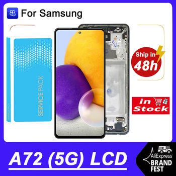 100% Тестван За Samsung Galaxy A72 A725 A725F/DS LCD дисплей, Дигитайзер, Тъч Екран За Samsung Galaxy A72 SM-A726B/DS 5G LCD