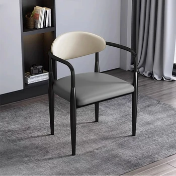 Дизайнерски трапезни столове с ергономичен дизайн Подлакътници, Луксозни Дизайнерски трапезни столове, Метални бар столове, мебели за трапезария WJ40XP