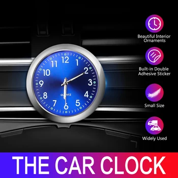 Украса за излизане на въздуха на Автомобилните часовници Светещи декорации Аналогов часовник Кварцов часовник автостайлинг