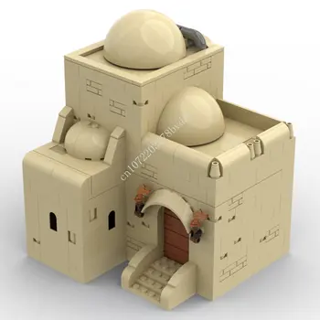 MOC Космическа Битка Модулна Татуин Къща Ъгъл Модел градивните елементи на Технологични Тухли САМ Сглобяване на Играчки, Празнични Подаръци