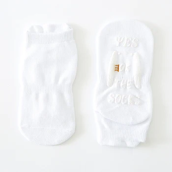 От 0 до 5 години Детски чорапи за деца с писмото принтом, нескользящие чорапи за екипажа при ходене за малки момичета и момчета, D05