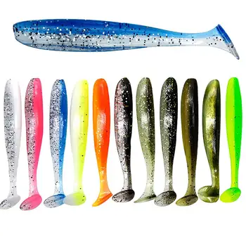 YFASHION, 100 бр. меки риболовни примамки, 2 г/7 см, Бионическая стръв, набор от разноцветни многократно рибни примамки за морски/сладководна вода