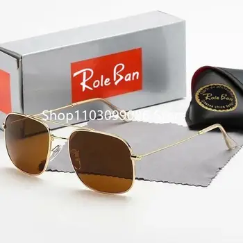 Кръгли поляризирани слънчеви очила Roleban, лъчи-Мъжки слънчеви очила Polaroid, Женски задръжки - Метални рамки, Очила с черни лещи, очила за шофиране