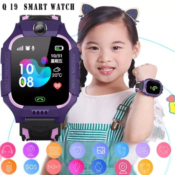 Нови Интелигентни детски часовници Q19 със сензорен екран 1,44 инча, часовници за проследяване на местоположението на SOS SIM-карти, детски умен часовник за юноши, най-добрите часовници за момчета и момичета