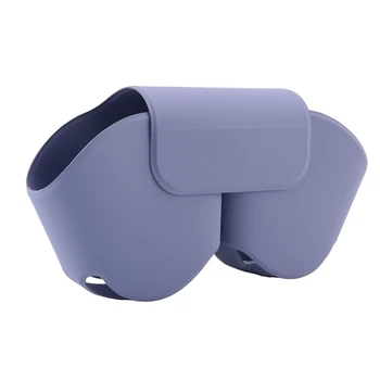 За слушалки AirPods Max Висококачествена и удобна чанта за слушалки от изкуствен силикон, защитен калъф от надраскване, лилаво