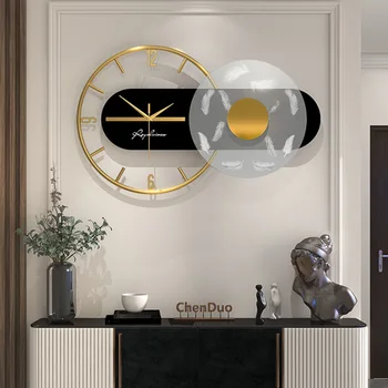 2022 Reloj de pared de Metal para decoración del hogar, cronógrafo moderno y minimalista, против personalidad, de lujo, nuevo