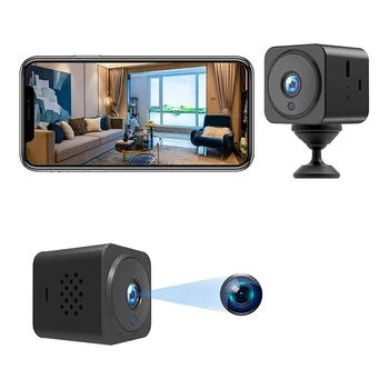 Мини-камера 1080P, 4K, Wi-Fi Камера за помещения, в отразяване на живо на приложението за мобилен телефон, камера за помещения с батерия