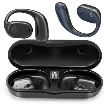 Тези Безжични Слушалки С Отворени Уши С Заушниками Спортни Слушалки Безжични Слушалки Черен Цвят