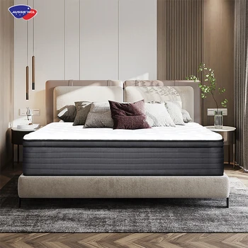 7-зонная пружина двойно легло king single size висок клас с охлаждащ гел от естествен латекс и матрак memory foam