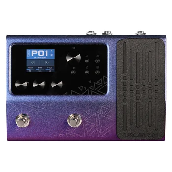 Гитарная мультиэффектная педала Valeton GP-100 140 вградени петлителями ефекти IR OTG USB Multi Language Expression Pedal