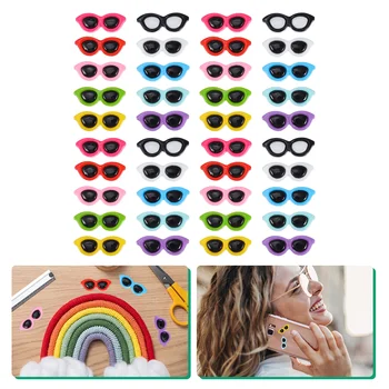 Слънчеви очила, Мини-талисмани с фиксирана облегалка, Занаяти за нокти от смола, очила 