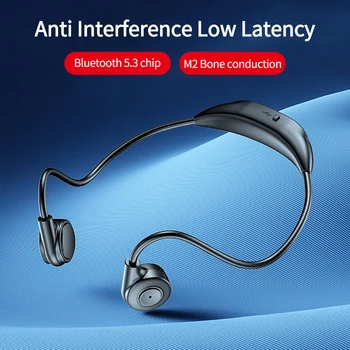 Безжична Bluetooth слушалка M2 Стерео Слушалки с интелигентен шумопотискане с микрофон IPX5 Водоустойчиви слушалки за бягане