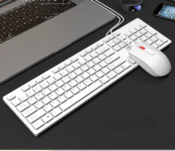 Комплект клавиатура и мишка, слот офис, набор на текст, лаптоп, настолен компютър, USB-кабел, тънък, комбинация от клавиатура и мишка