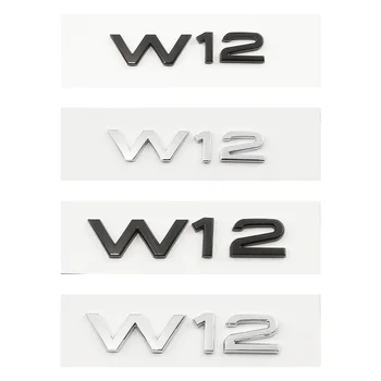 3d Черни Хромирани Букви W12 За Автомобилния Крило За Audi W12 Лого Емблема За Audi A8L A6L S8 W12 Стикер Икона Аксесоари