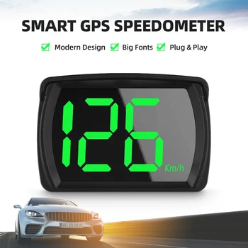 Нов GPS HUD Дисплей на скоростта, цифров скоростомер, щепсела и да играе, по-голям шрифт, кмч, мили/ч, автоаксесоари за всички автомобили, Универсален