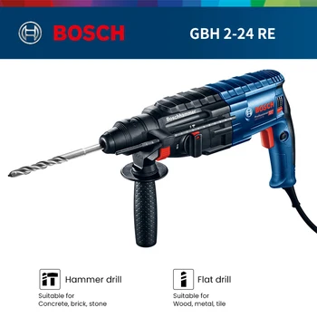 Bosch GBH 2-24 RE Електрическа Ударна Бормашина-инструмент 790 W Въртящ се Инструмент на Ударната Бормашина с Обратен Отбойным чук 4200 об/мин 2,7 Дж Система за Бърза смяна на СДС