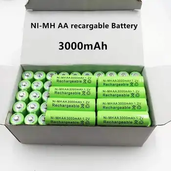 4 ~ 20 БР 1,2 3000 мА/ч, NI MH AA Батерии за предварително зареждане, акумулаторни NI-MH Акумулаторни батерии за домакински уреди Micrfono De La Cmara