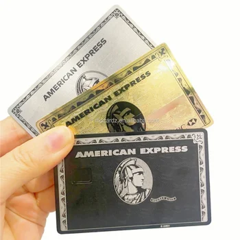 Метална кредитна карта Amex Express Bla с лазерно гравиран, Членски дебитни метални карти Amex, поддръжка на печат на лични името, бизнес