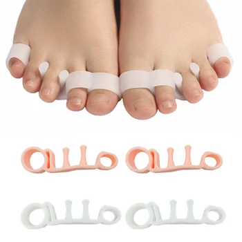 1 Чифт силиконови Коректори за пръстите на краката, Разделителната уплътнението, Предотвращающая Свиване на пръстите на краката, Преси за припокриване на пръстите на Краката, Инструменти за грижа за краката
