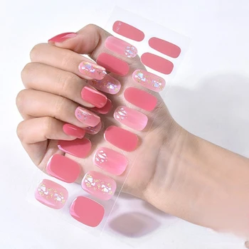 3D Полуотвержденные Гел стикери за нокти Комплект за UV-лампи Стикери за нокти Самозалепващи Ленти за Нокти е Тайна Декорации DIY Маникюр 3D Тайна за нокти