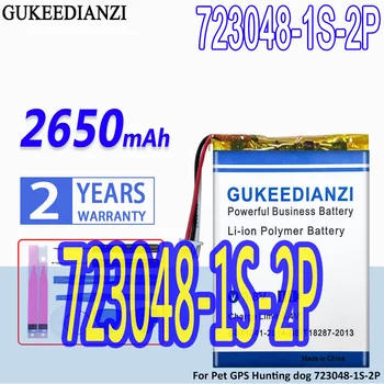 Преносимото Батерия GUKEEDIANZI Висок Капацитет 723048-1S-2Т 2650mAh За домашни GPS Ловни кучета 723048 compatibile против Tek 1.0
