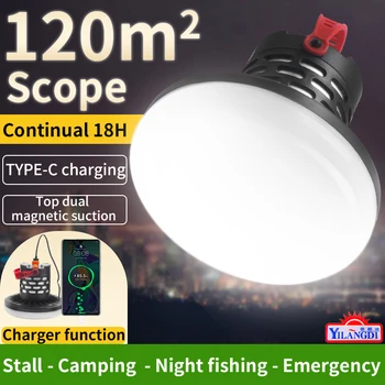 Мощен 18000 mah Акумулаторна Преносими led фенерче за къмпинг, силен магнит, лампа за палатка, осветление за нощно павилион