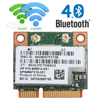 Двойна лента 300 Mbps BCM943228HMB За Bluetooth4.0 802.11 a/b/g/n Wifi Безжична карта Половина на Mini PCI-E Лаптоп Wlan 2,4 G/5 Ghz адаптер