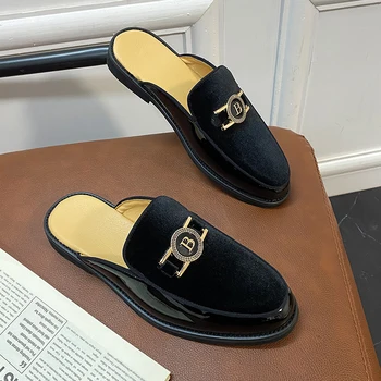 Мъжки обувки WEH от висококачествена естествена кожа, черни мъжки модел обувки, бизнес мъжки летни обувки размер плюс 47 за мъже