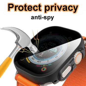 Защитен калъф със защита от надзъртане за Apple Watch Ultra Case 49 мм 8 7 45 мм 41 мм SE 6 44 мм 40 мм шпионски софтуер за iWatch 8 Ultra 7 SE 6 5 4