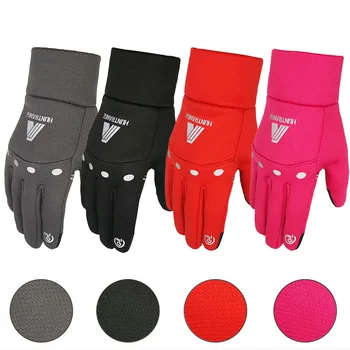 QFD101 топли Зимни ръкавици за спорт на открито, мъжки и женски флисовые ръкавици със сензорен екран, нескользящие, светлоотразителни, за конна езда, ски ръкавици