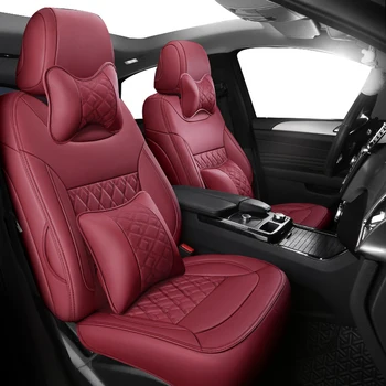 Обичай Калъфи за автомобилни седалки с диаманти за VW GOLF 7 2012-2018 Луксозни Кожени калъфи за автомобилни седалки, интериорни Аксесоари Пълен комплект