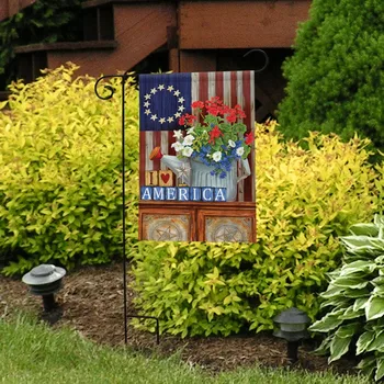 Американски Патриотичен Градински Флаг Примитивна Лейка 12,5 