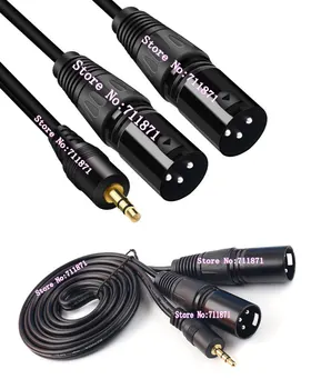 3 Щифта аудио кабел 3.5 Cannon XLR 3.5 Мъжки Двоен аудио кабел Cannon XLR 3.5 3.5 мм Cannon XLR Микрофон кабел кабел кабел