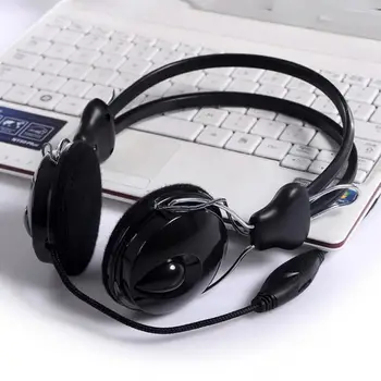 Кабелни слушалки над ухото, Сгъваема Регулируема, Hi-Fi Качество на звука, 3,5 мм субуфер, слот слушалки за настолни КОМПЮТРИ за геймъри