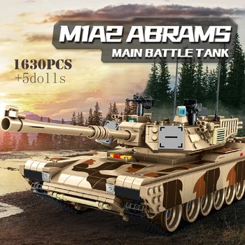 Военен Втората световна война M1A2 Abrams Немски Панцер VIII Maus Тежък Танк на Втората световна война от Войници на армията на Тухли, Детски Играчки, Подаръци За момчета