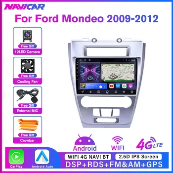 2Din Android10 Радиото в автомобила На Ford Fusion Mondeo Mustang 2009-2012 GPS Навигация Стереоприемник Авто Видео Автомобилен Мултимедиен Плеър