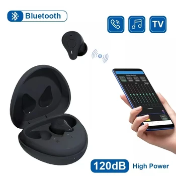 16-Канален Акумулаторна слухов апарат Bluetooth, Свързване на телефона, Шумоподавляющий Усилвател на звука, Слухови апарати, слушалки от глухота