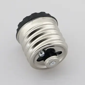 Черен конектор E40-E27 Здрав Iron огнеупорни датчик за светлина, адаптер за контакта, Led лампа, лампа
