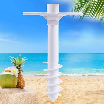 Основата на чадър, пясъчен анкерни болтове за плажен чадър с 3-уровневым винт, спирала пясъчен анкерни болтове
