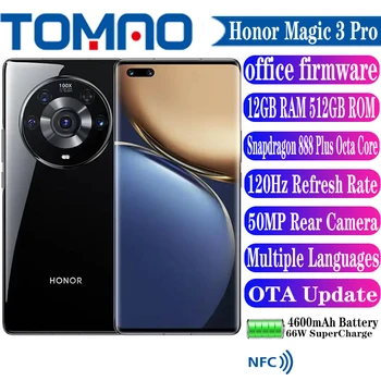 Официален Оригинален Нов Мобилен телефон Honor Magic 3 Pro 5G Snapdragon 888 Plus Octa Core 6,76 