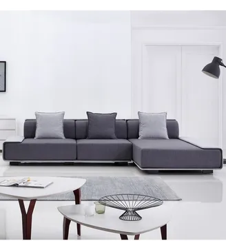 Диван от скандинавски тъкан, хол, минималистични мебели за спалня, лесно лукс, кърпа без технология на измиване, латексный диван