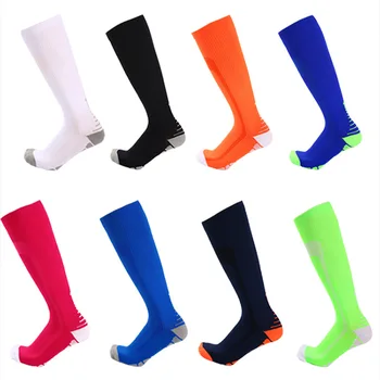 Нови спортни компресия чорапи, многоцветни градиентные чорапи За Мъже, Жени, Да се Изяви, За колоезденето, за хокей, йога, до коляното
