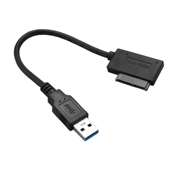 USB 3.0 до 7 + 6 13Pin Slimline SATA за лаптоп CD/DVD ROM Кабел-адаптер на оптичното устройство