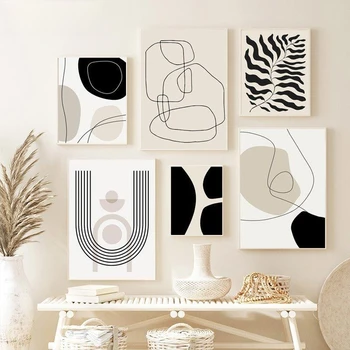 Абстрактен бохемски художествен плакат, платно в стил Бохо, картини за стена, модел за интериора на хола, украса на стаята