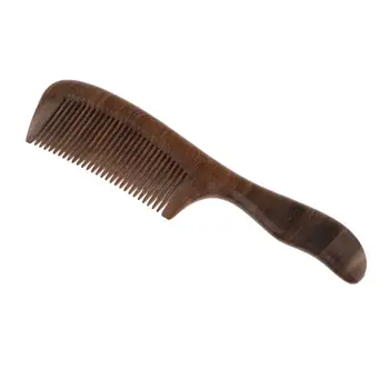 Изящна дървена четка за коса с Дървена гребен за коса с дръжка, както на къдрава, така и за права коса