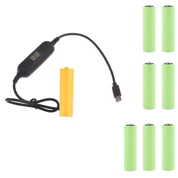 Линия на прекъсване батерии тип C AA 1,5 В-12 В захранващия Кабел на батерии LR6 за led играчки Заменя 1-8 броя батерии тип АА