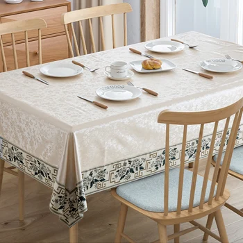 Покривка за чай маса, правоъгълна покривка за масата за вечеря в европейски стил за битови удобства, висококачествени